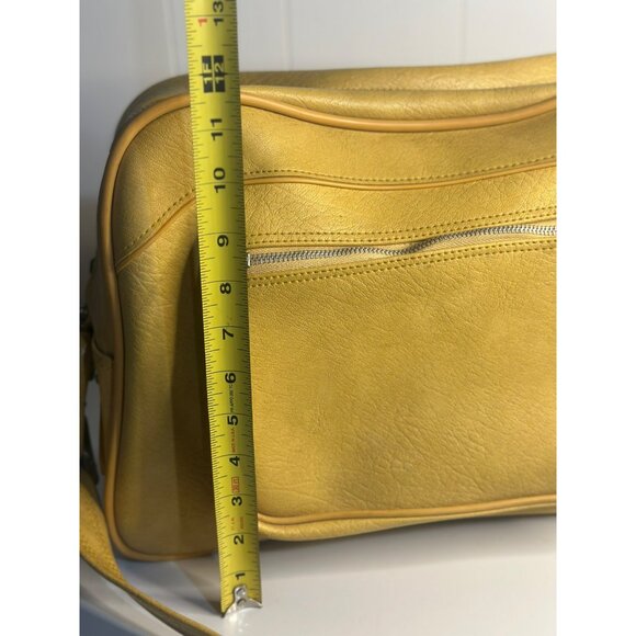 VTG 1975 American Tourister Escort Yellow Carry-On Tote Shoulder Bag MCM Luggage - Picture 9 of 10